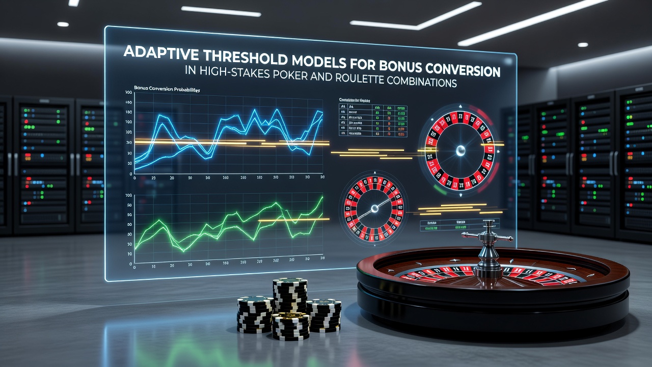Diagram illustrating adaptive threshold adjustments across poker hand rankings and roulette wheel sectors in combined bonus systems