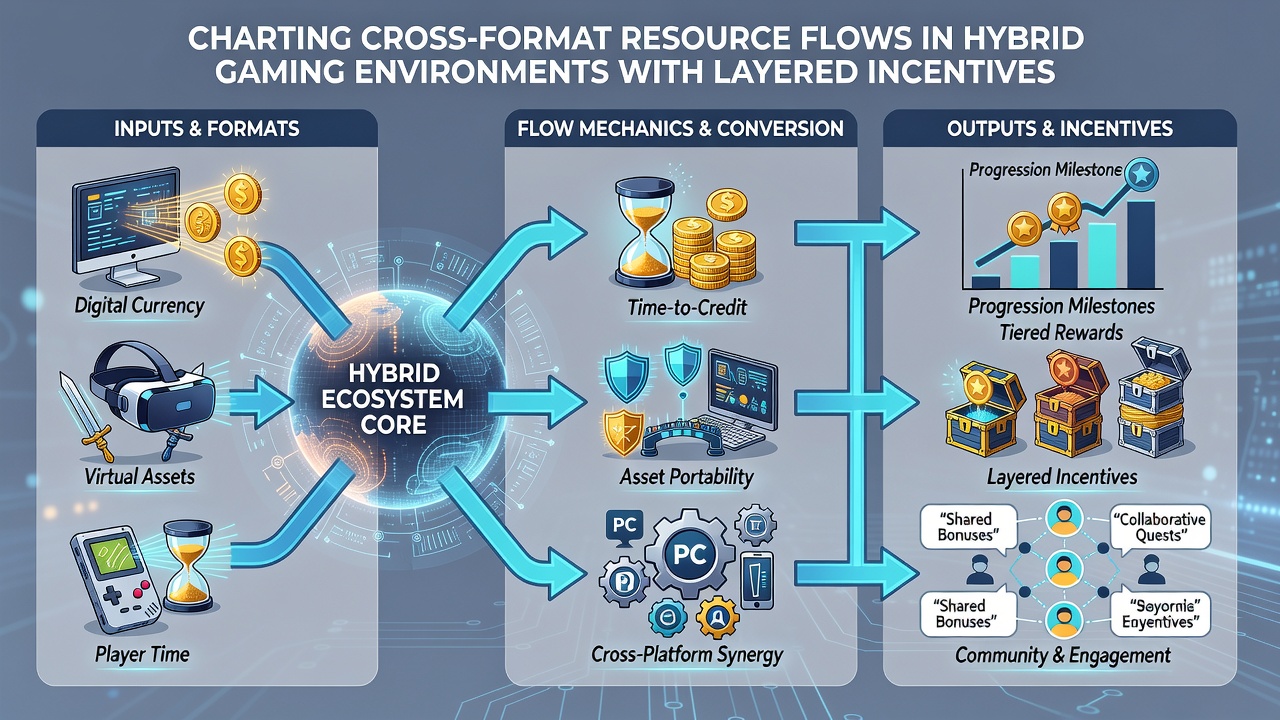 Visualization of layered incentive multipliers affecting resource transfer rates between different gaming platforms
