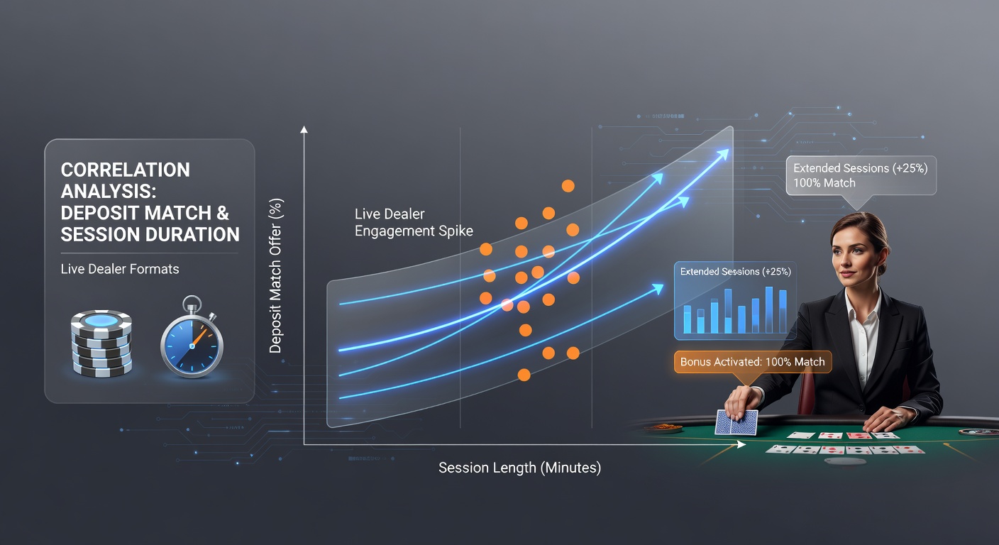 Overview of live dealer gaming interfaces showing deposit match promotions alongside session tracking metrics