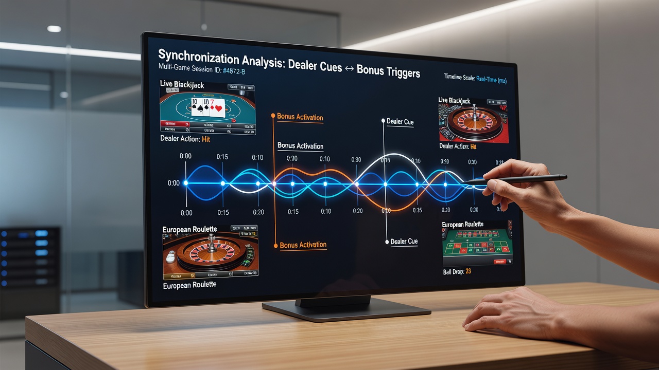 Live dealer table interface showing gesture cues and bonus activation overlays in a multi-game setup