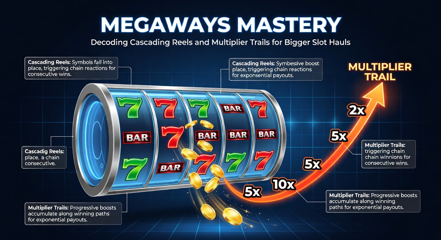 Close-up of a Megaways bonus screen showing cascading wins with a glowing multiplier trail reaching 50x amid exploding symbols