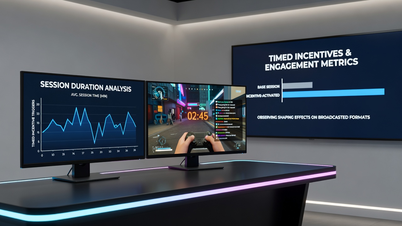 Broadcast gaming interface displaying countdown timers for limited-time bonuses during a live stream