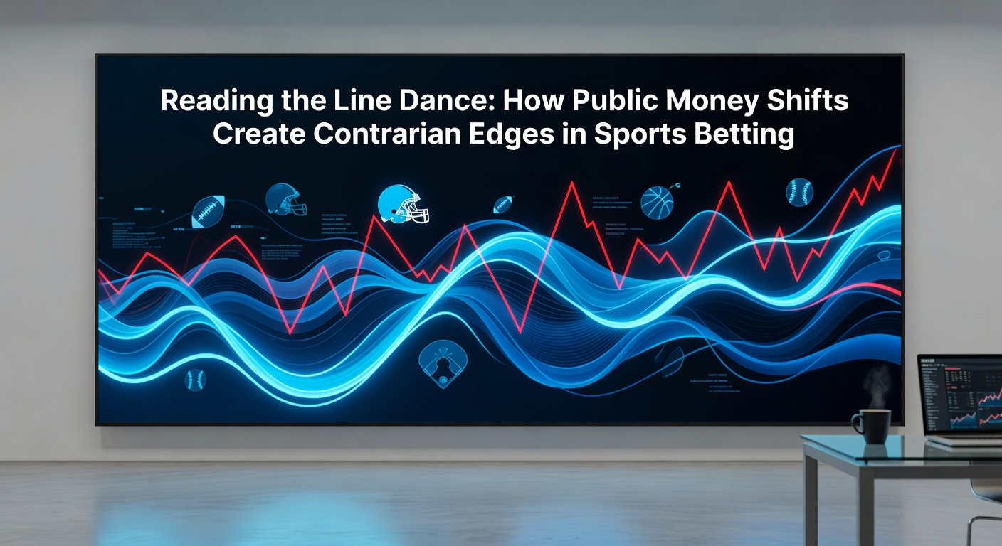 Graph showing sports betting line movements driven by public wagering patterns over a season