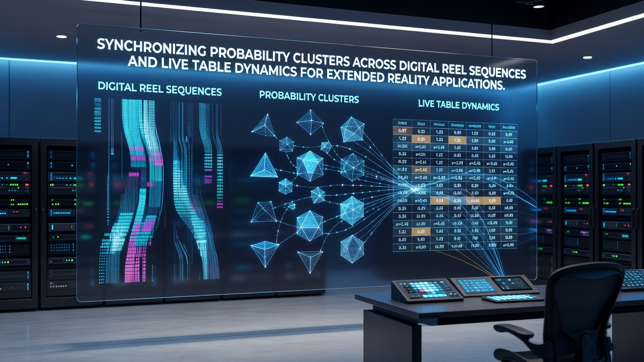 Live casino table with digital probability tracking overlays showing reel and table data synchronization