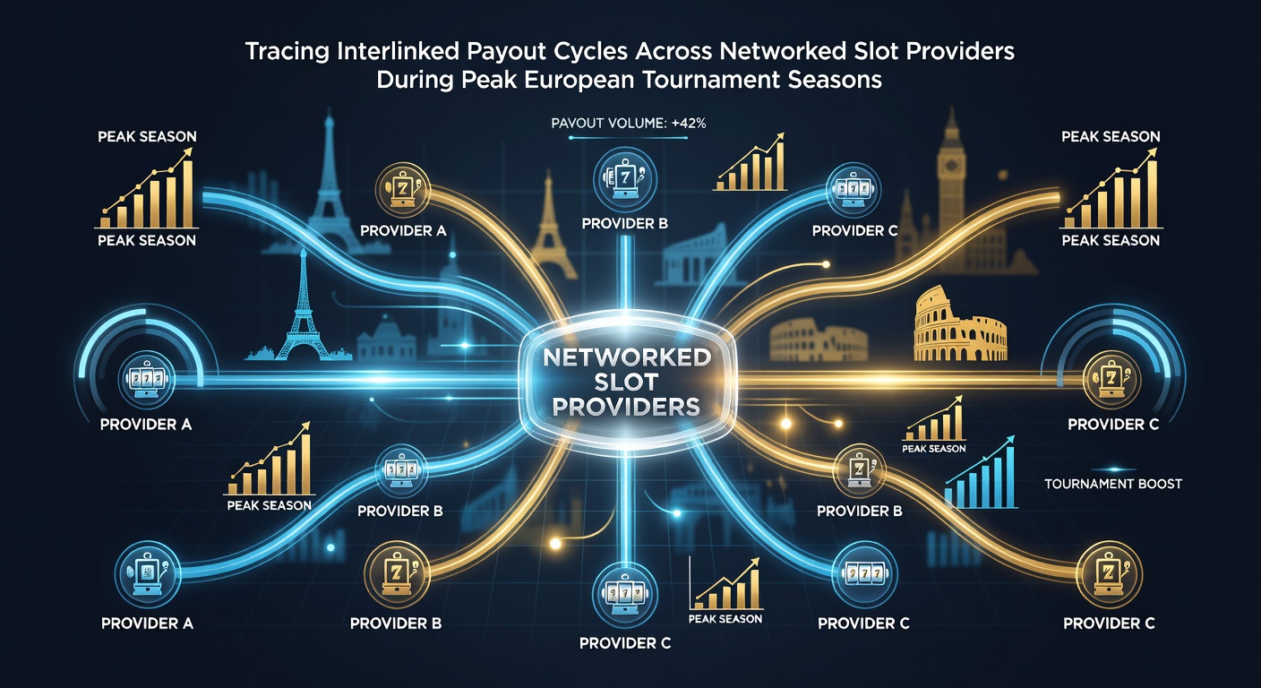 Network diagram illustrating connected slot providers and synchronized payout patterns across European gaming platforms
