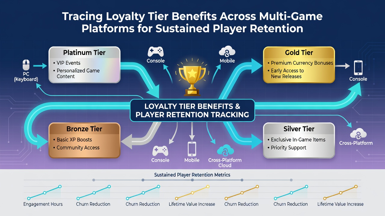 Detailed view of player dashboard illustrating loyalty tier benefits transfer between slot machines, blackjack tables, and roulette variants